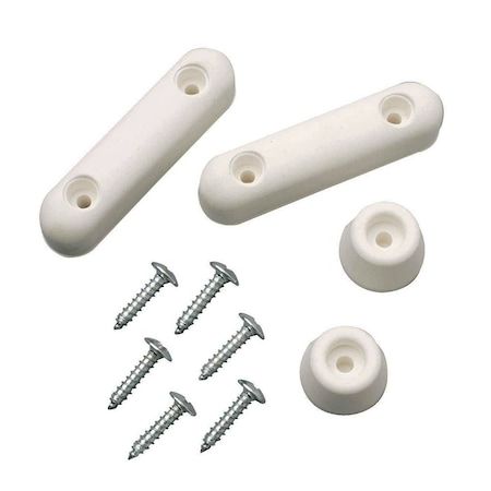 Thrifco Plumbing Toilet / Closet Seat Bumper Set with Screws, White 4400123